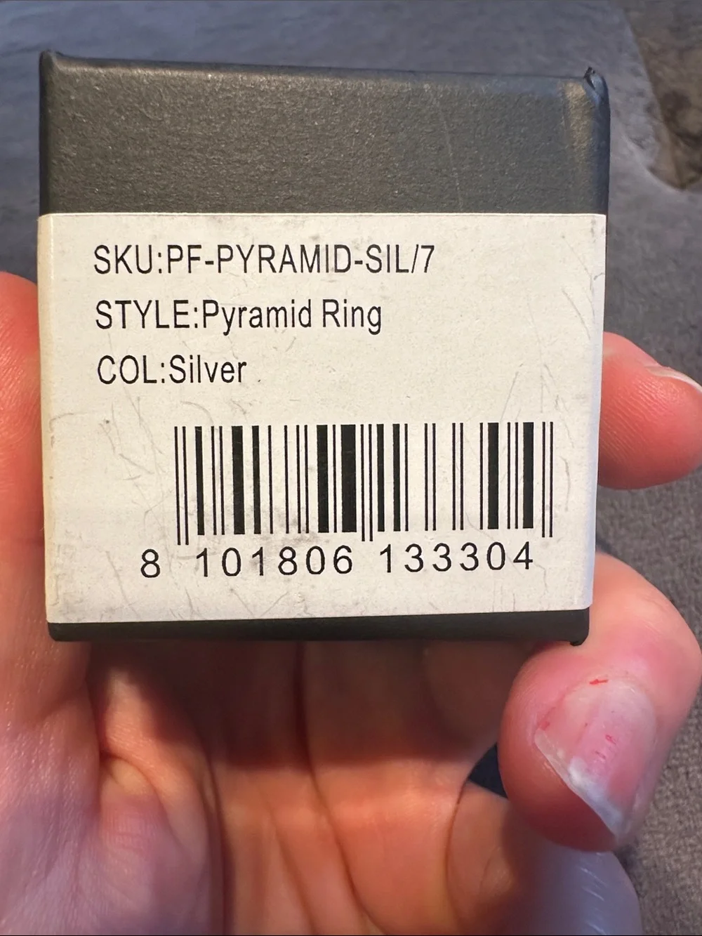 Pebby Forevee Silver-Tone Engraved Ring BRAND NEW size 7